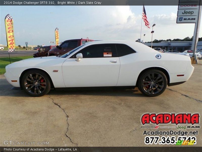 Bright White / Dark Slate Gray 2014 Dodge Challenger SRT8 392