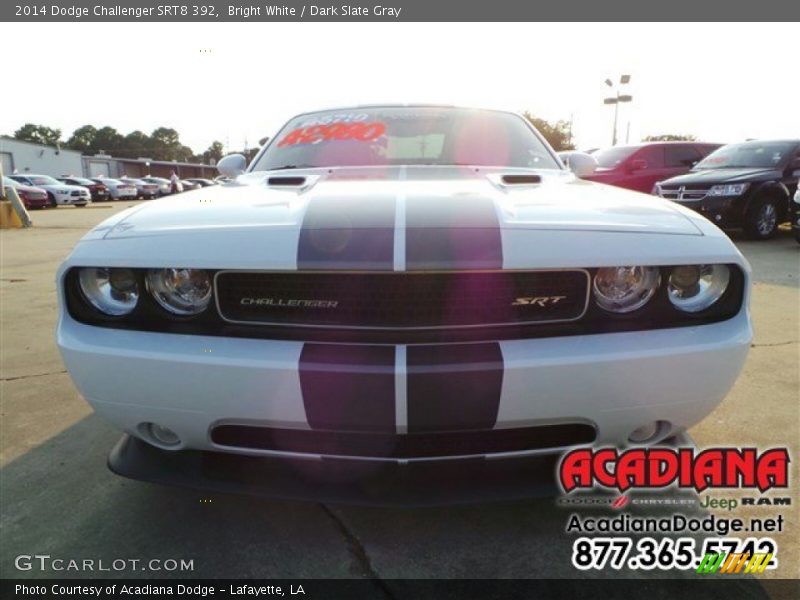 Bright White / Dark Slate Gray 2014 Dodge Challenger SRT8 392