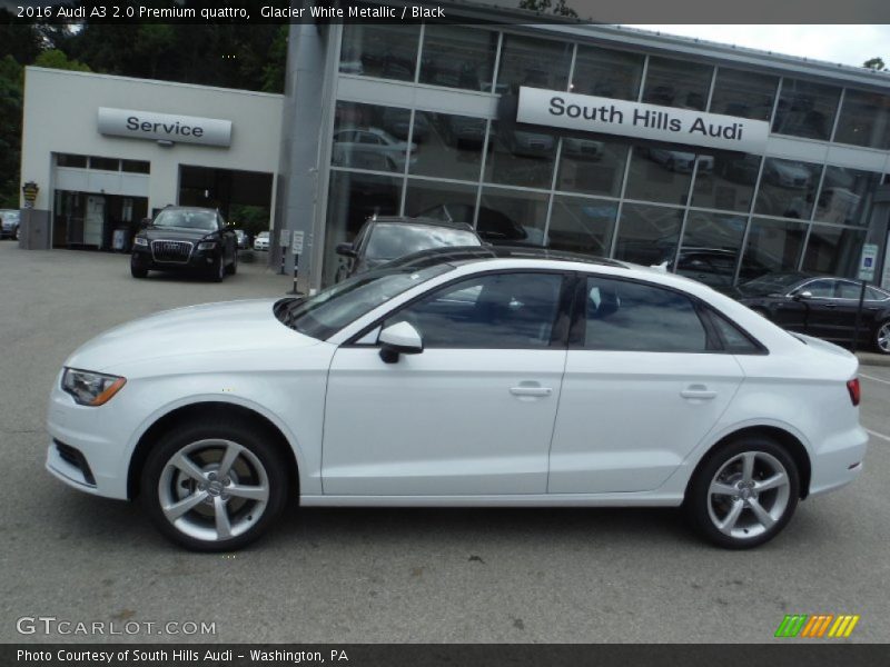 Glacier White Metallic / Black 2016 Audi A3 2.0 Premium quattro