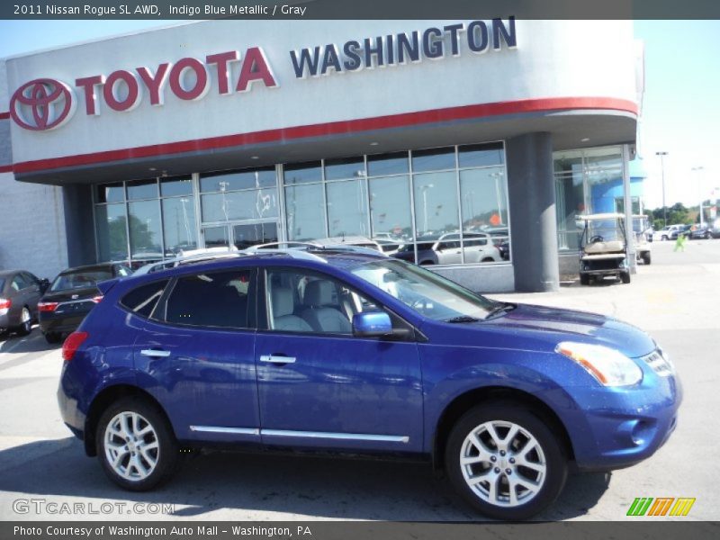 Indigo Blue Metallic / Gray 2011 Nissan Rogue SL AWD