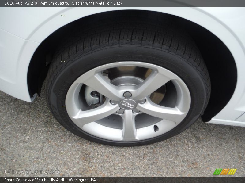 Glacier White Metallic / Black 2016 Audi A3 2.0 Premium quattro