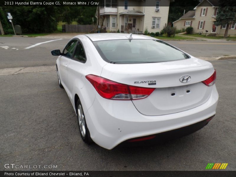 Monaco White / Gray 2013 Hyundai Elantra Coupe GS