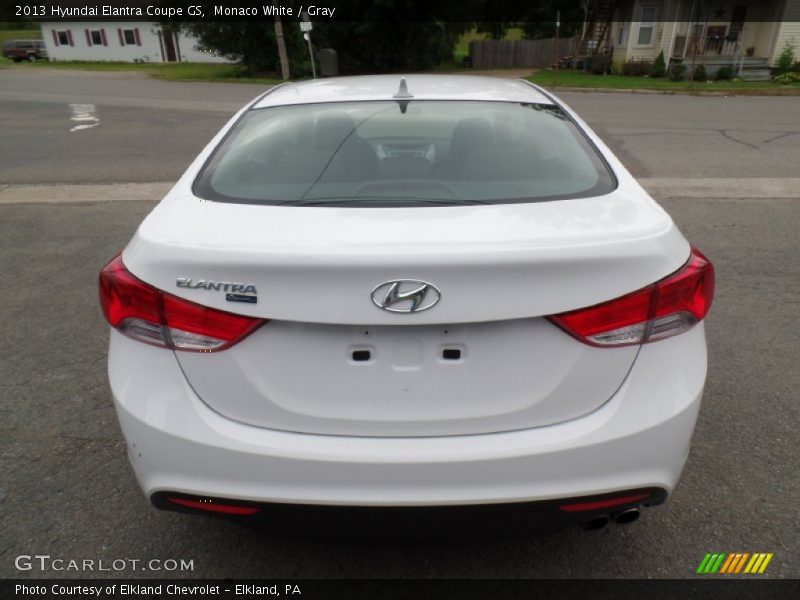 Monaco White / Gray 2013 Hyundai Elantra Coupe GS