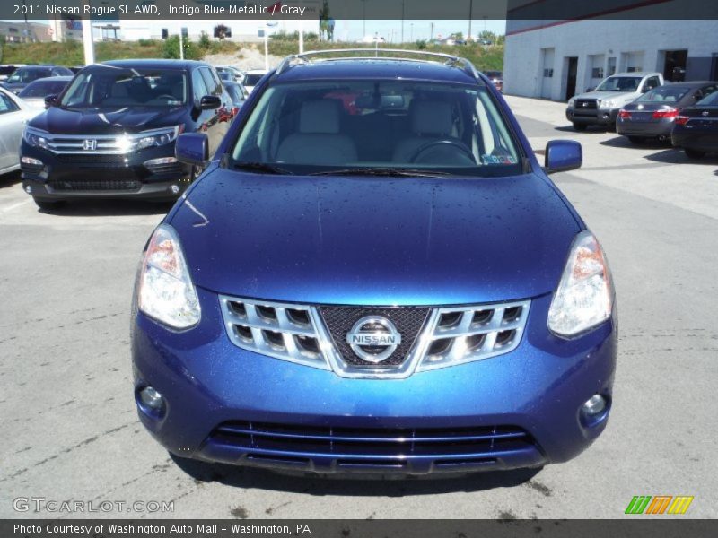 Indigo Blue Metallic / Gray 2011 Nissan Rogue SL AWD