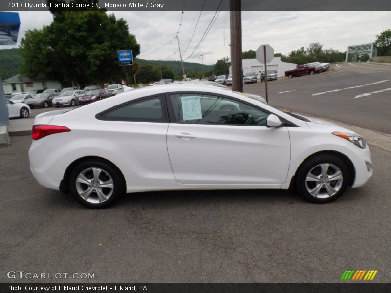 Monaco White / Gray 2013 Hyundai Elantra Coupe GS