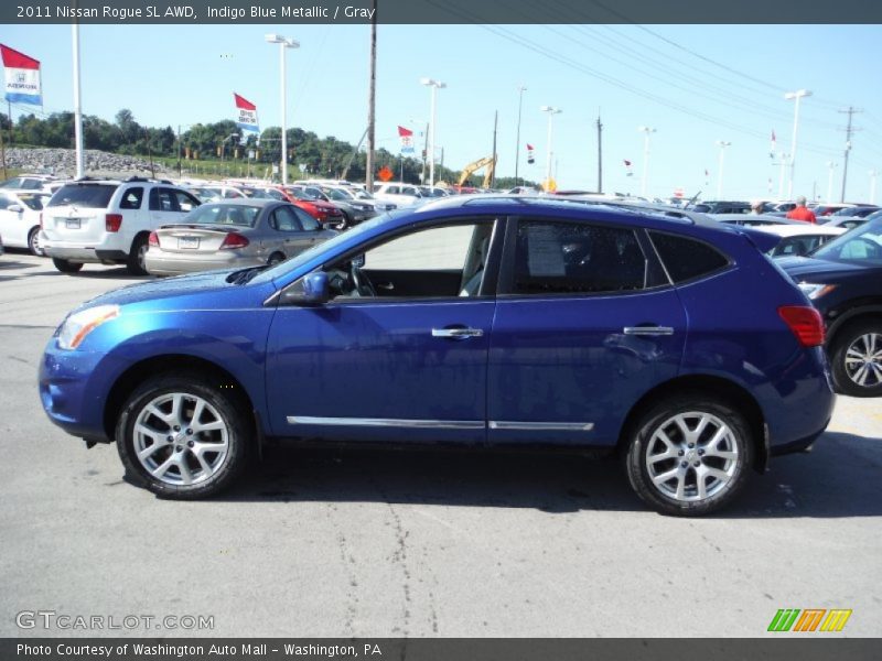 Indigo Blue Metallic / Gray 2011 Nissan Rogue SL AWD
