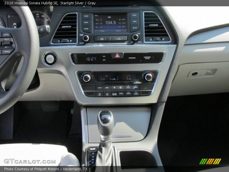 Controls of 2016 Sonata Hybrid SE