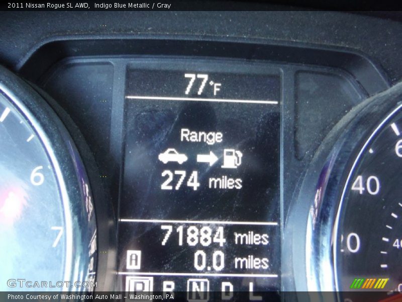 Indigo Blue Metallic / Gray 2011 Nissan Rogue SL AWD