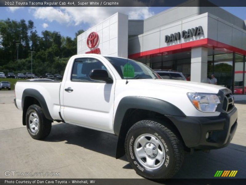 Super White / Graphite 2012 Toyota Tacoma Regular Cab 4x4