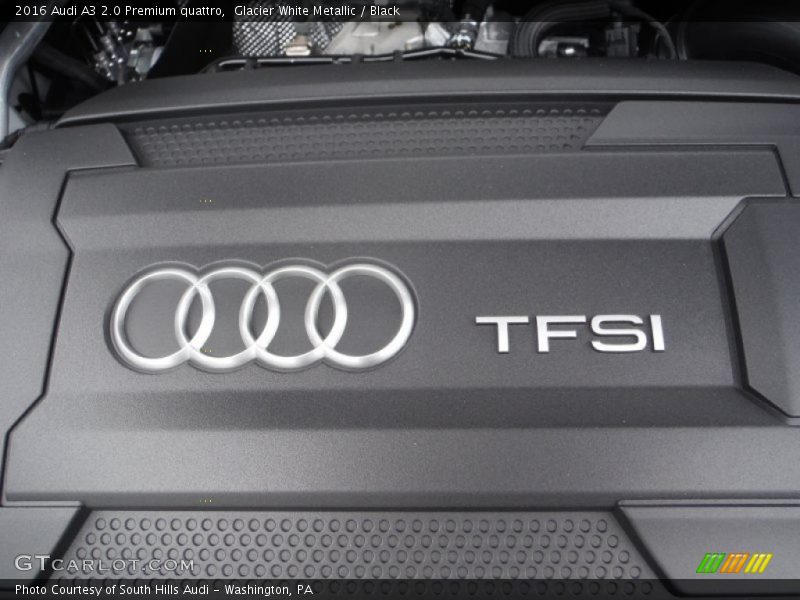 Glacier White Metallic / Black 2016 Audi A3 2.0 Premium quattro