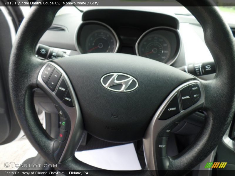 Monaco White / Gray 2013 Hyundai Elantra Coupe GS