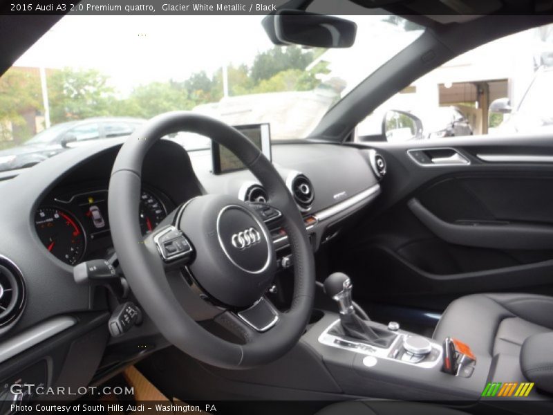 Glacier White Metallic / Black 2016 Audi A3 2.0 Premium quattro