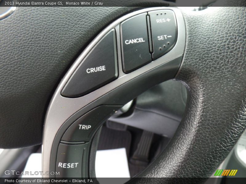 Monaco White / Gray 2013 Hyundai Elantra Coupe GS