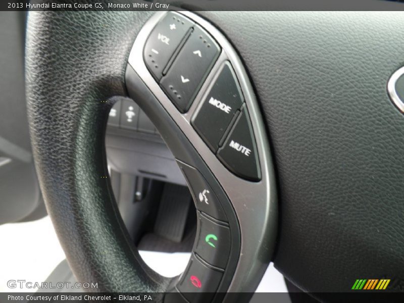 Monaco White / Gray 2013 Hyundai Elantra Coupe GS
