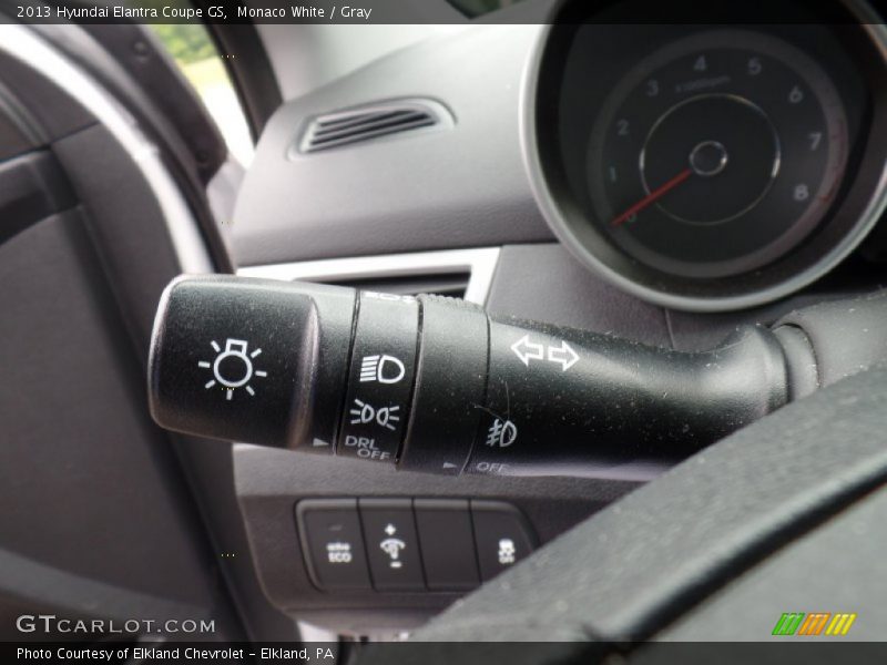 Monaco White / Gray 2013 Hyundai Elantra Coupe GS