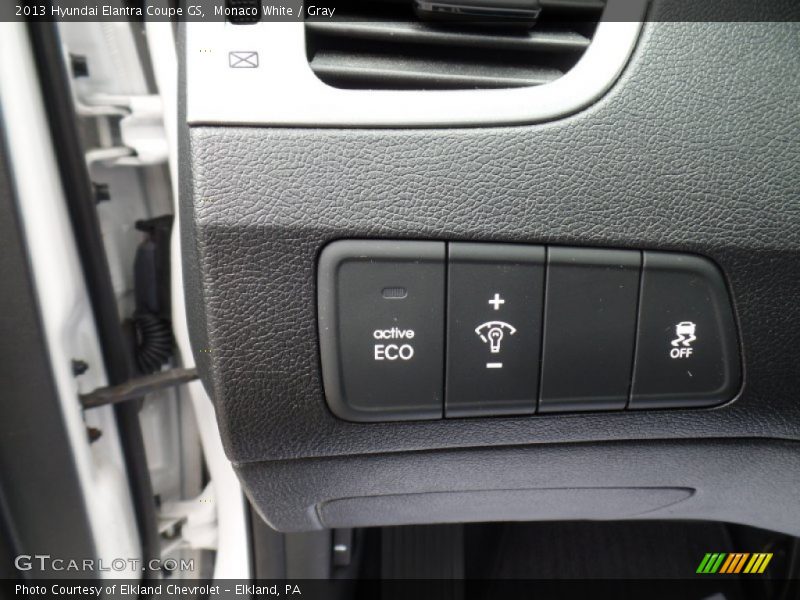 Monaco White / Gray 2013 Hyundai Elantra Coupe GS