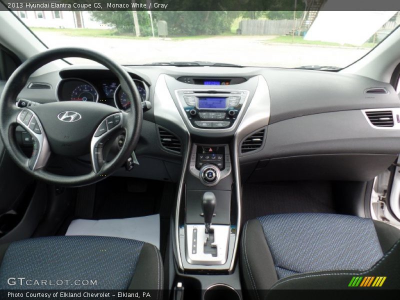 Monaco White / Gray 2013 Hyundai Elantra Coupe GS