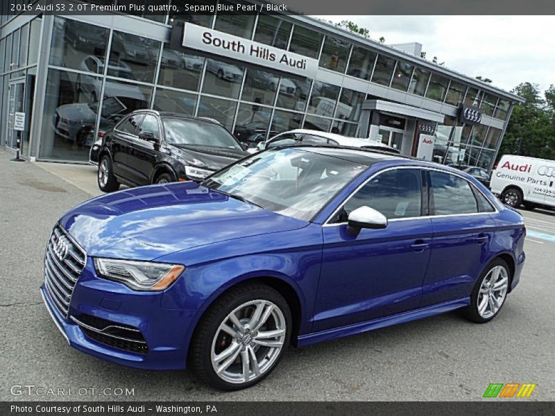 Sepang Blue Pearl / Black 2016 Audi S3 2.0T Premium Plus quattro