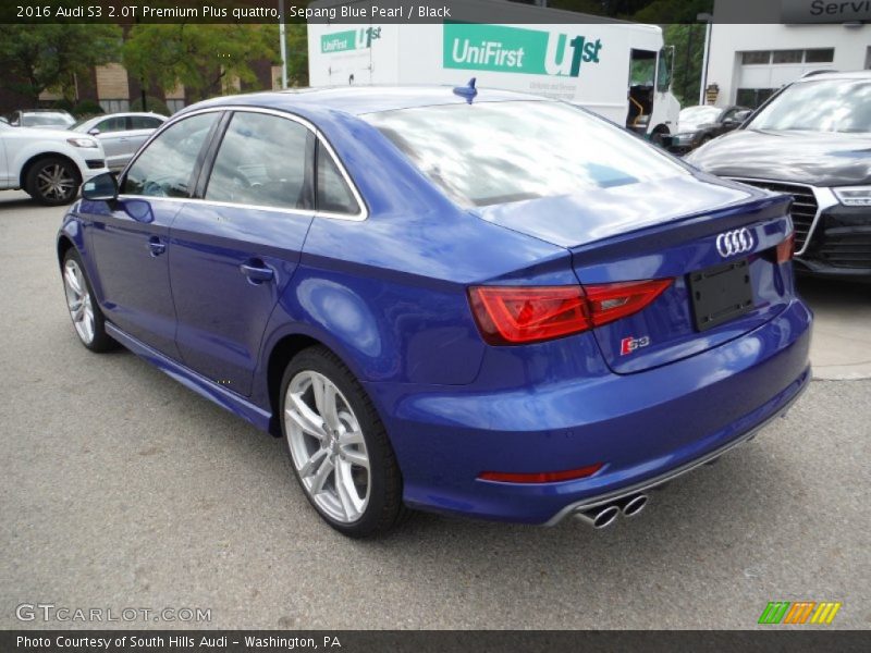 Sepang Blue Pearl / Black 2016 Audi S3 2.0T Premium Plus quattro