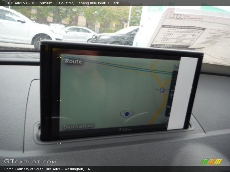Sepang Blue Pearl / Black 2016 Audi S3 2.0T Premium Plus quattro