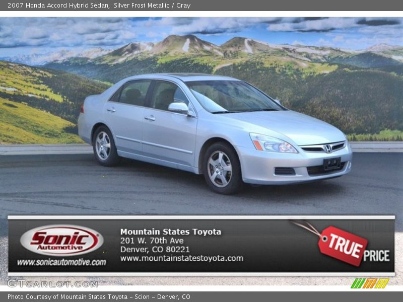 Silver Frost Metallic / Gray 2007 Honda Accord Hybrid Sedan