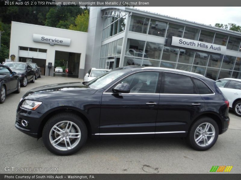 Moonlight Blue Metallic / Chestnut Brown 2016 Audi Q5 2.0 TFSI Premium quattro