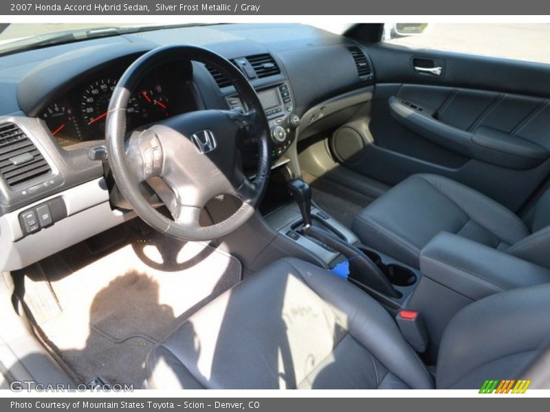 Silver Frost Metallic / Gray 2007 Honda Accord Hybrid Sedan