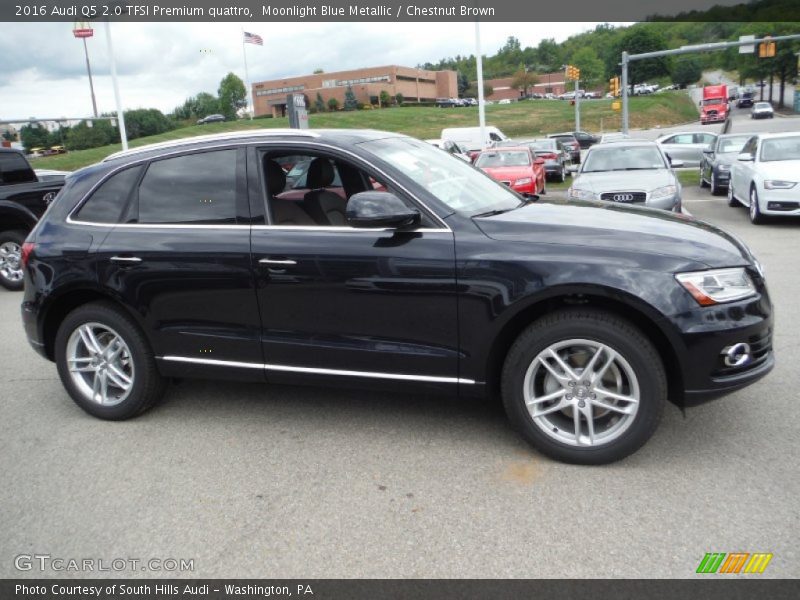 Moonlight Blue Metallic / Chestnut Brown 2016 Audi Q5 2.0 TFSI Premium quattro