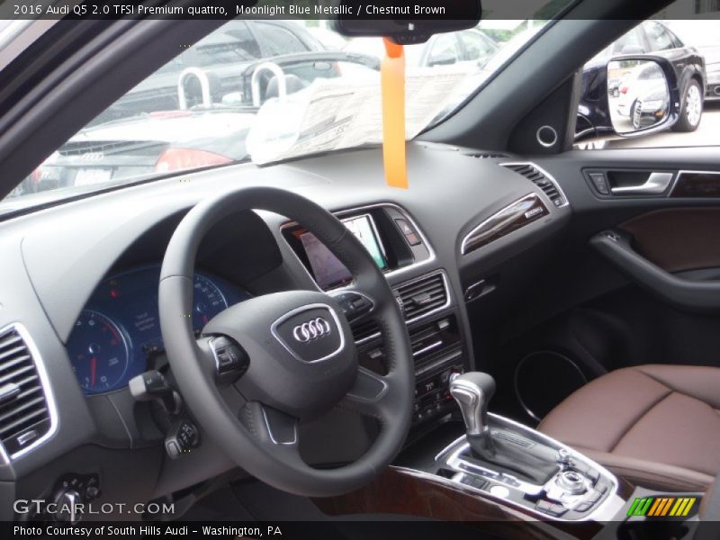 Moonlight Blue Metallic / Chestnut Brown 2016 Audi Q5 2.0 TFSI Premium quattro