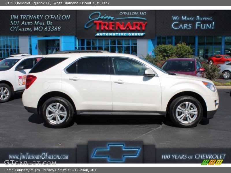 White Diamond Tricoat / Jet Black 2015 Chevrolet Equinox LT
