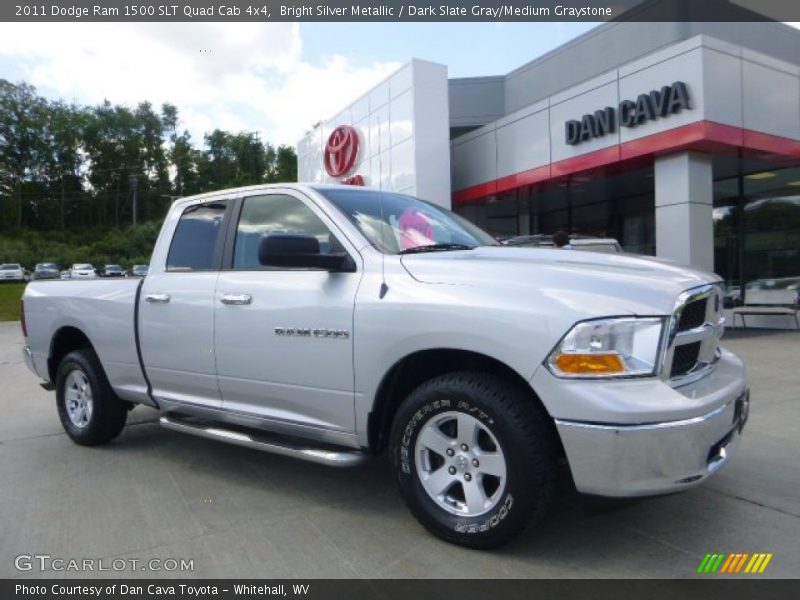 Bright Silver Metallic / Dark Slate Gray/Medium Graystone 2011 Dodge Ram 1500 SLT Quad Cab 4x4
