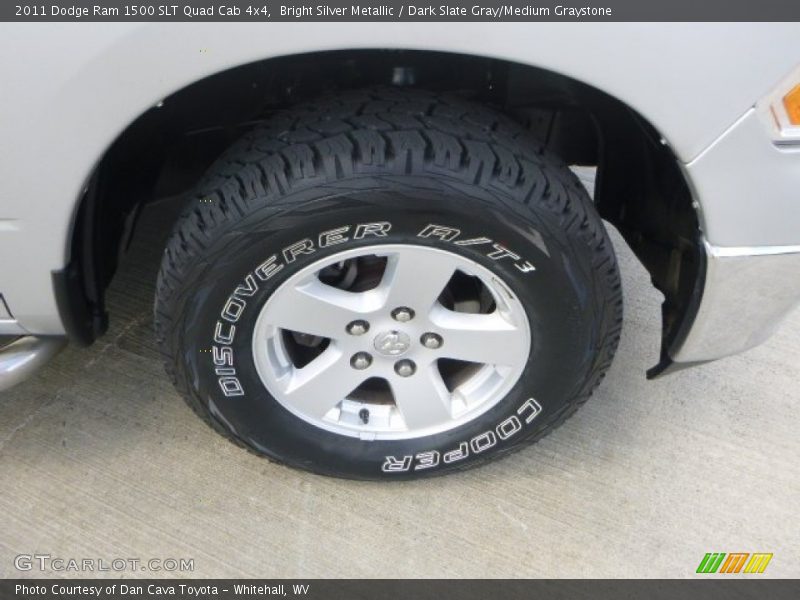 Bright Silver Metallic / Dark Slate Gray/Medium Graystone 2011 Dodge Ram 1500 SLT Quad Cab 4x4
