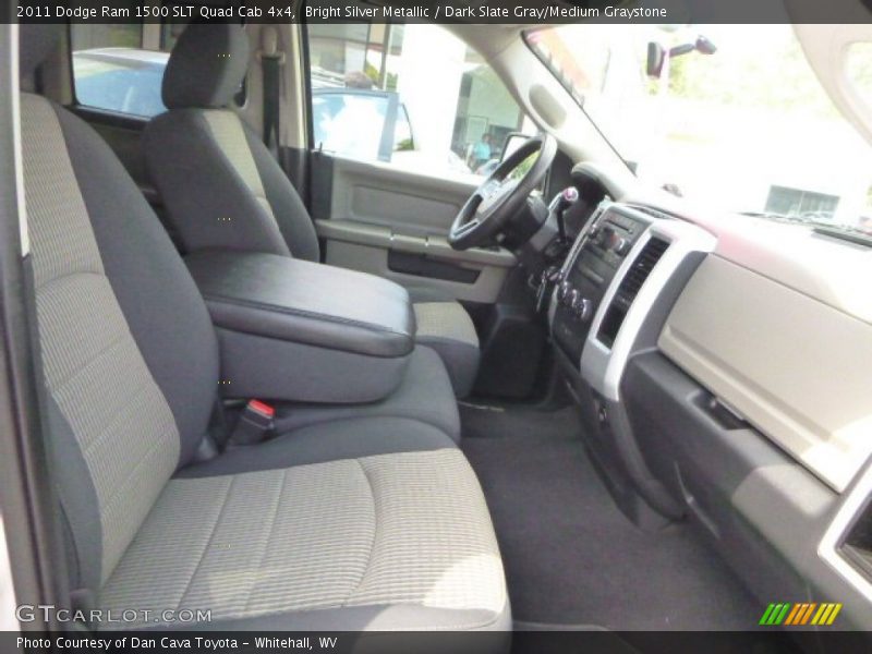 Bright Silver Metallic / Dark Slate Gray/Medium Graystone 2011 Dodge Ram 1500 SLT Quad Cab 4x4