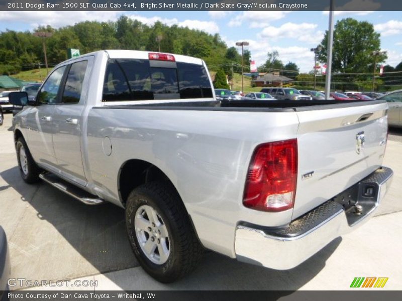 Bright Silver Metallic / Dark Slate Gray/Medium Graystone 2011 Dodge Ram 1500 SLT Quad Cab 4x4