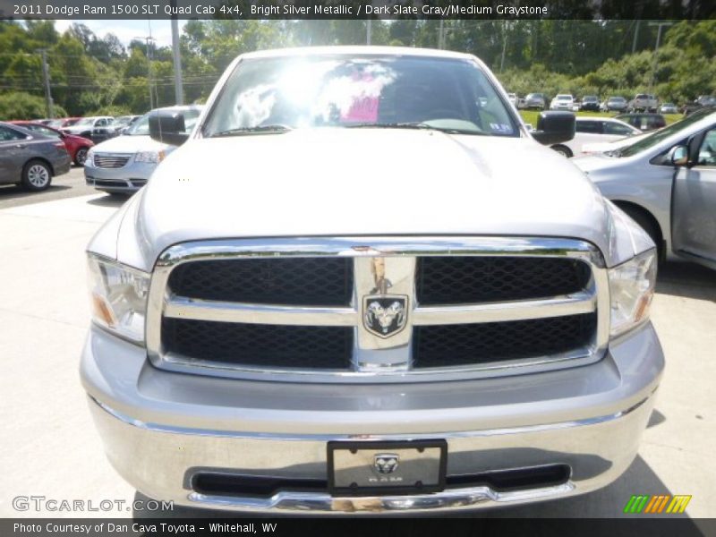 Bright Silver Metallic / Dark Slate Gray/Medium Graystone 2011 Dodge Ram 1500 SLT Quad Cab 4x4