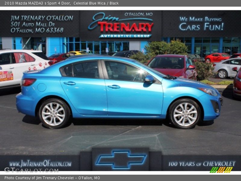 Celestial Blue Mica / Black 2010 Mazda MAZDA3 s Sport 4 Door