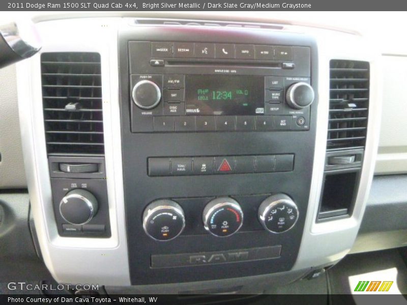 Bright Silver Metallic / Dark Slate Gray/Medium Graystone 2011 Dodge Ram 1500 SLT Quad Cab 4x4