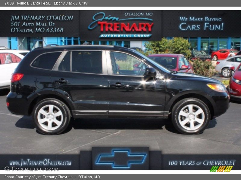 Ebony Black / Gray 2009 Hyundai Santa Fe SE