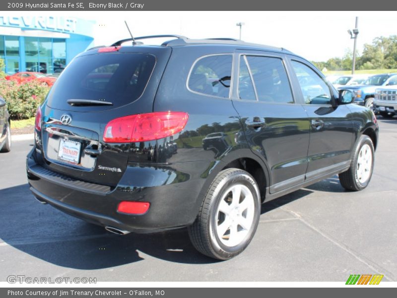 Ebony Black / Gray 2009 Hyundai Santa Fe SE