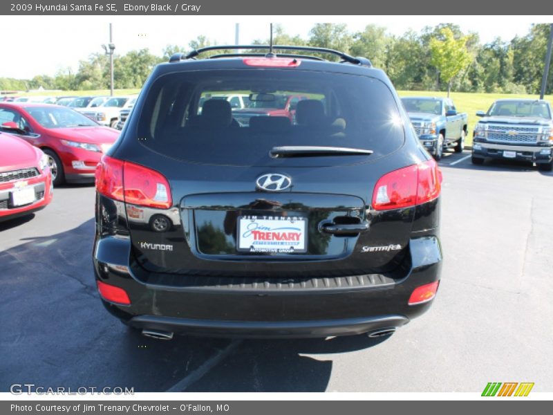 Ebony Black / Gray 2009 Hyundai Santa Fe SE