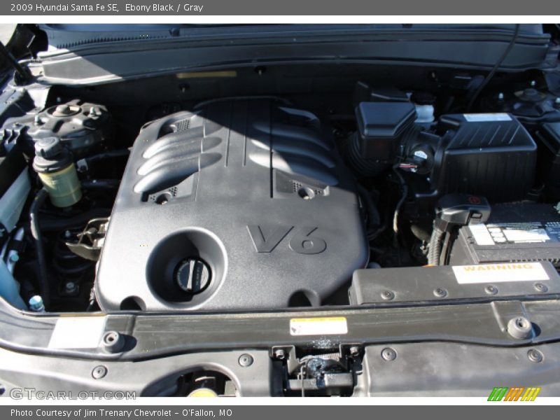 Ebony Black / Gray 2009 Hyundai Santa Fe SE