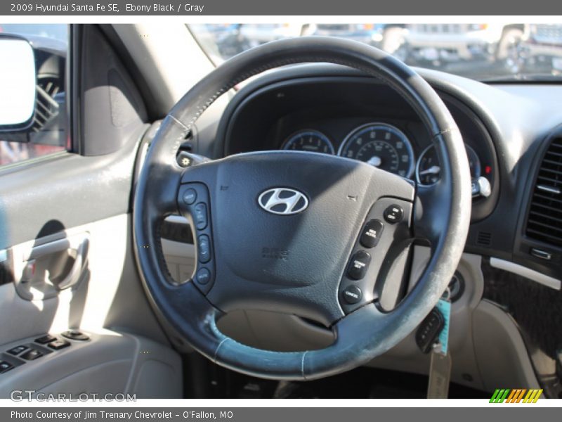 Ebony Black / Gray 2009 Hyundai Santa Fe SE