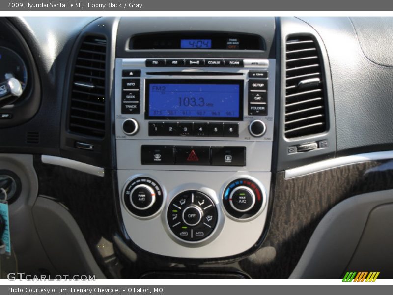 Ebony Black / Gray 2009 Hyundai Santa Fe SE
