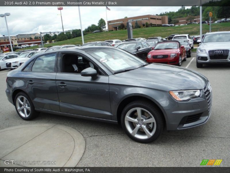 Monsoon Gray Metallic / Black 2016 Audi A3 2.0 Premium quattro