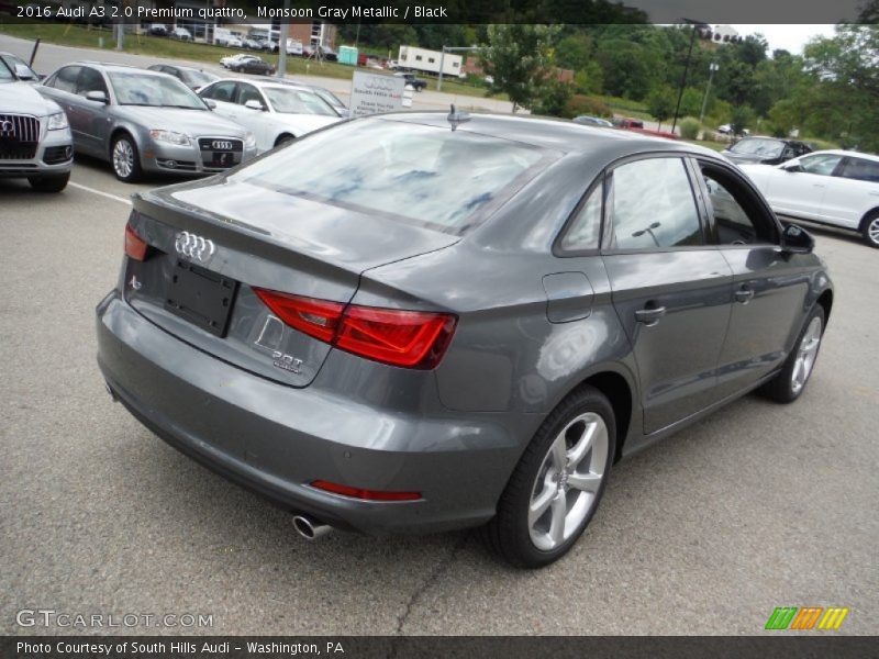 Monsoon Gray Metallic / Black 2016 Audi A3 2.0 Premium quattro