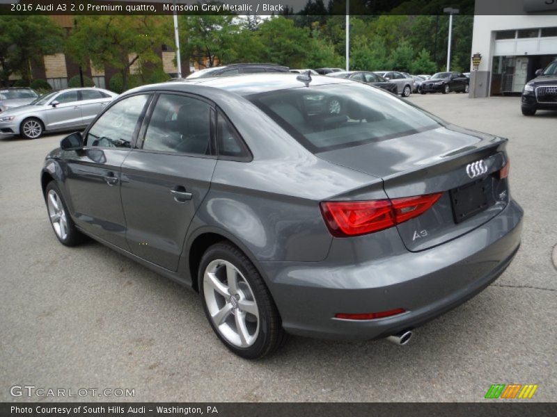 Monsoon Gray Metallic / Black 2016 Audi A3 2.0 Premium quattro