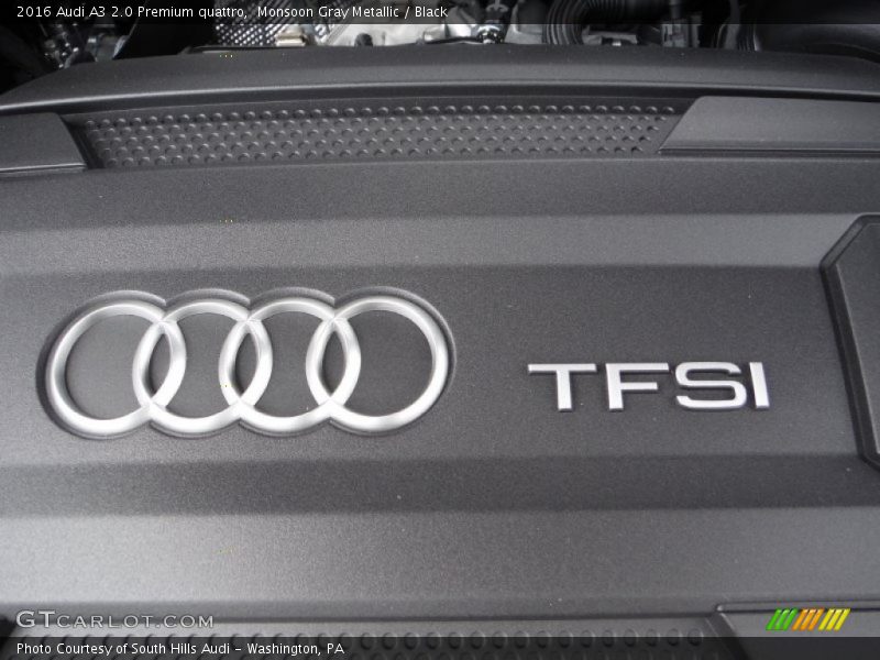 Monsoon Gray Metallic / Black 2016 Audi A3 2.0 Premium quattro