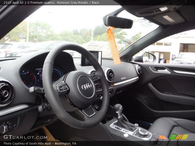Monsoon Gray Metallic / Black 2016 Audi A3 2.0 Premium quattro