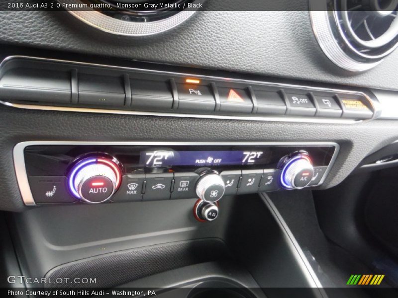 Monsoon Gray Metallic / Black 2016 Audi A3 2.0 Premium quattro