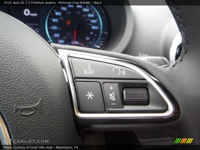 Monsoon Gray Metallic / Black 2016 Audi A3 2.0 Premium quattro
